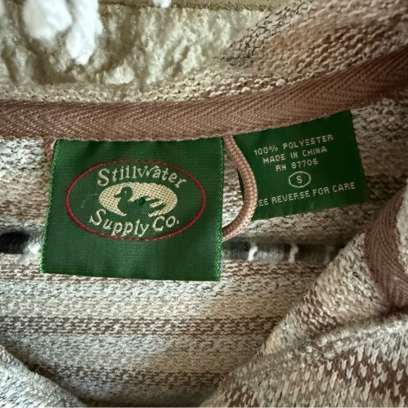 Stillwater Supply Co. Cream and Brown Women's Hooded Sweater small - Picture 2 of 5
